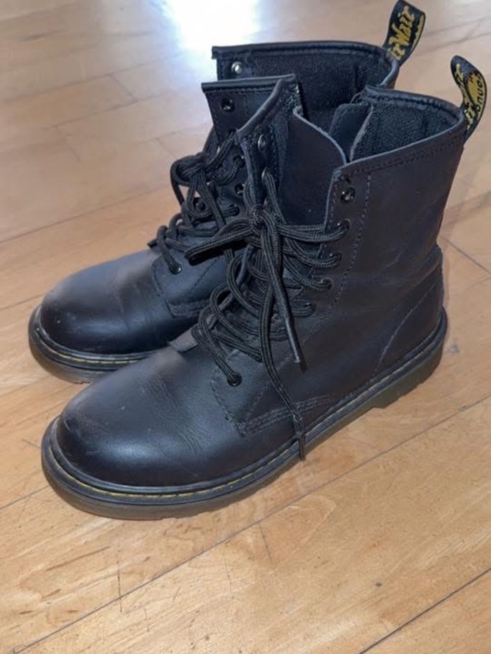 Dr. Martens Black Leather Lace-Up Boots